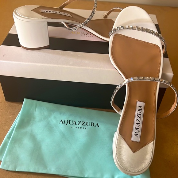 NEW Aquazzura Midnight Sandal 50, Size 41.5 - Picture 5 of 7